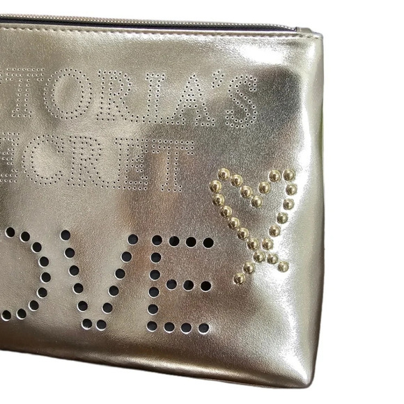 Victoria's Secret Love Perforated Wristlet Clutch NWT - Picture 2 of 8